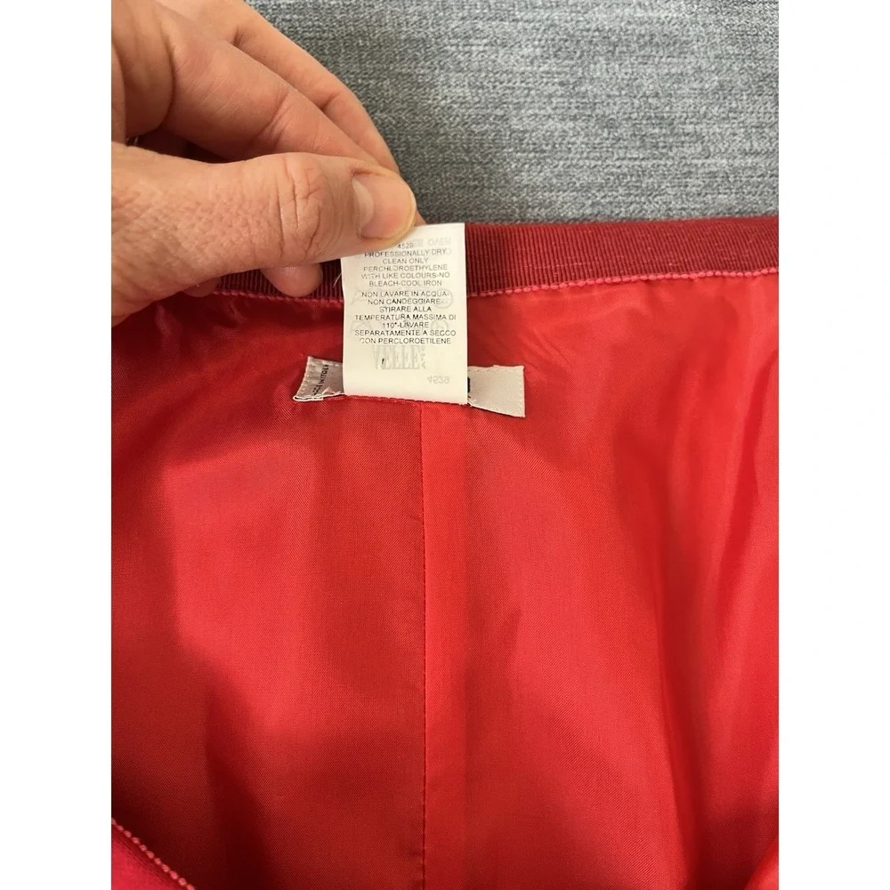 Vintage Moschino Cheap And Chic Blazer Skirt Set Red Scalloped Edge 10/ 40 Italy - Picture 11 of 16